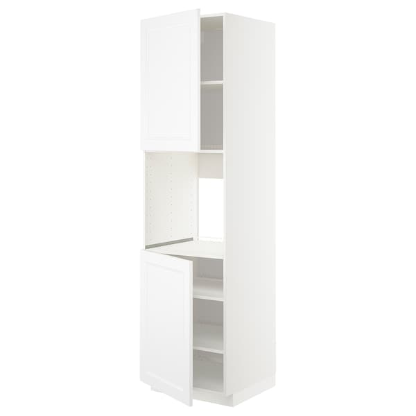 Ikea METOD - High cab f oven w 2 doors/shelves, white/Axstad matt white, 60x60x220 cm
