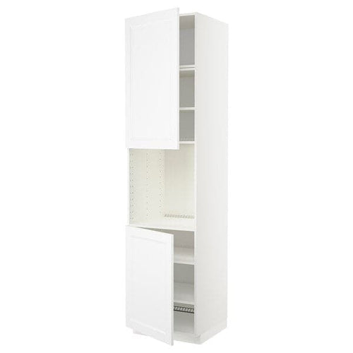 METOD - High cab f oven w 2 doors/shelves, white/Axstad matt white, 60x60x240 cm