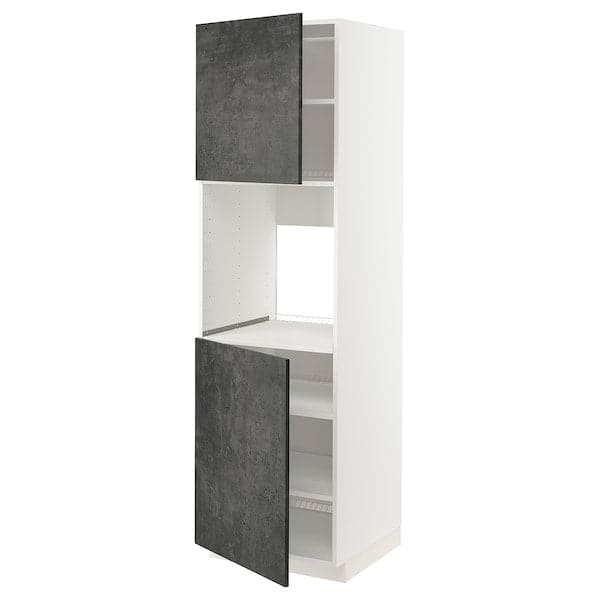 METOD - High oven cabinet, 2 doors/shelves , 60x60x200 cm - best price from Maltashopper.com 29464805