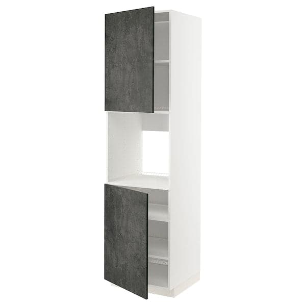 METOD - High oven cabinet, 2 doors/shelves , 60x60x220 cm - best price from Maltashopper.com 39461514