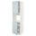 METOD high cab f oven w 2 doors/shelves, white/Kallarp light grey-blue, 60.0x220.0x60.0 cm