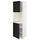 METOD - High cab f oven w 2 doors/shelves, white/Lerhyttan black stained , 60x60x200 cm