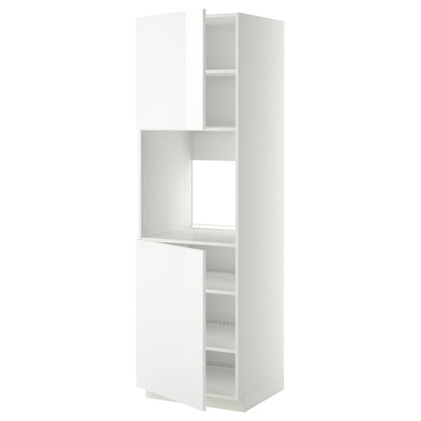 METOD - High cab f oven w 2 doors/shelves, white/Ringhult white, 60x60x200 cm