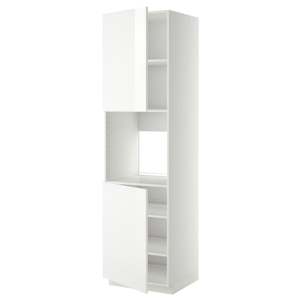 Ikea METOD - High cab f oven w 2 doors/shelves, white/Ringhult white, 60x60x220 cm