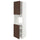 METOD - High cab f oven w 2 doors/shelves, white/Sinarp brown , 60x60x220 cm