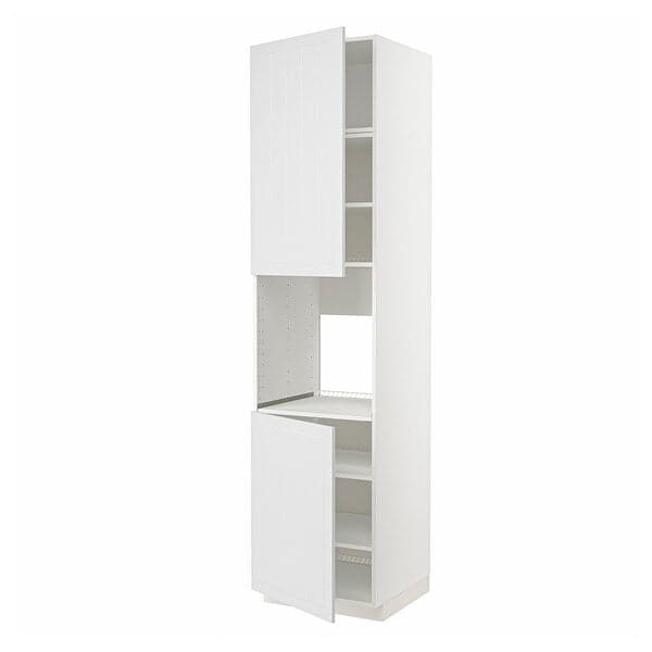 Ikea METOD - High cab f oven w 2 doors/shelves, white/Stensund white , 60x60x240 cm