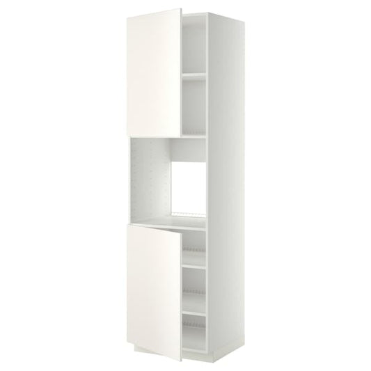 Ikea METOD - High cab f oven w 2 doors/shelves, white/Veddinge white , 60x60x220 cm