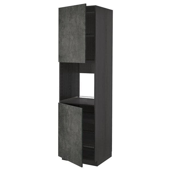 METOD - High oven cabinet, 2 doors/shelves , 60x60x220 cm - best price from Maltashopper.com 49456550