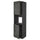 METOD high cab f oven w 2 doors/shelves, black/Kalhyttan dark grey concrete effect, 60x60x220 cm