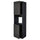 METOD high cab f oven w 2 doors/shelves, black/Nickebo matt anthracite, 60x60x220 cm