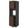 METOD high cab f oven w 2 doors/shelves, black/Sinarp brown, 60x60x200 cm