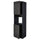 METOD high cab f oven w 2 doors/shelves, black/Upplöv matt anthracite, 60x60x220 cm