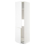 METOD high cab f fridge/freezer w 2 doors, white/Axstad matt white, 60x60x220 cm