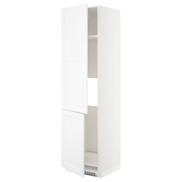 METOD - High cab f fridge/freezer w 2 doors, white/Axstad matt white, 60x60x220 cm - best price from Maltashopper.com 39288468