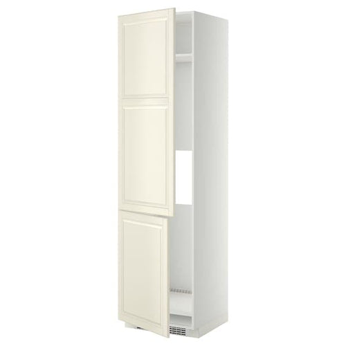 METOD - High cab f fridge/freezer w 2 doors, white/Bodbyn off-white, 60x60x220 cm