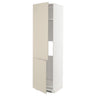 METOD high cab f fridge/freezer w 2 doors, white/Havstorp beige, 60x60x220 cm