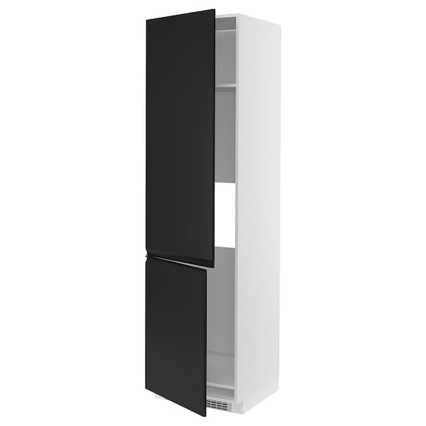 METOD - High cab f fridge/freezer w 2 doors, white/Upplöv matt anthracite , 60x60x220 cm - best price from Maltashopper.com 79493909