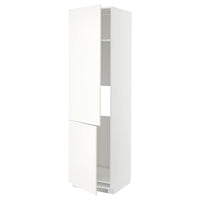 METOD - High cab f fridge/freezer w 2 doors, white/Vallstena white, 60x60x220 cm - best price from Maltashopper.com 59507356