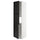 METOD - METOD High cab f fridge/freezer w 2 doors, black/Lerhyttan black stained, 60x60x220 cm