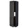 METOD - METOD High cab f fridge/freezer w 2 doors, black/Nickebo matt anthracite, 60x60x220 cm