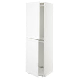 METOD high cabinet for fridge/freezer, white/Axstad matt white, 60x60x200 cm