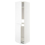 METOD high cabinet for fridge/freezer, white/Axstad matt white, 60x60x220 cm
