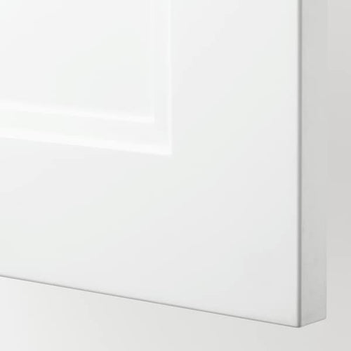 METOD - High cabinet for fridge/freezer, white/Axstad matt white, 60x60x140 cm