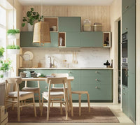 METOD - High cabinet for fridge/freezer, white/Bodarp grey-green, 60x60x220 cm - best price from Maltashopper.com 79317143