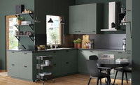 METOD - High cabinet for fridge/freezer, white/Bodarp grey-green, 60x60x140 cm - best price from Maltashopper.com 99317161