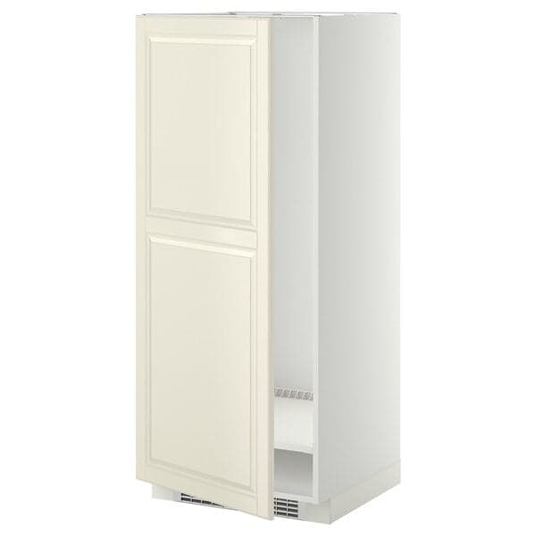 METOD - High cabinet for fridge/freezer, white/Bodbyn off-white, 60x60x140 cm - best price from Maltashopper.com 69925560