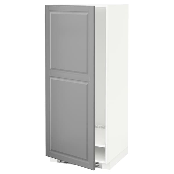 Ikea METOD - High cabinet for fridge/freezer, white/Bodbyn grey , 60x60x140 cm