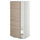 METOD high cabinet for fridge/freezer, white/Brokhult light grey