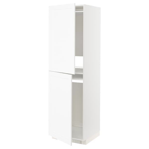 METOD - High cabinet for fridge/freezer, white Enköping/white wood effect, 60x60x200 cm - best price from Maltashopper.com 19473527