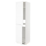 METOD high cabinet for fridge/freezer, white Enköping/white wood effect, 60x60x220 cm