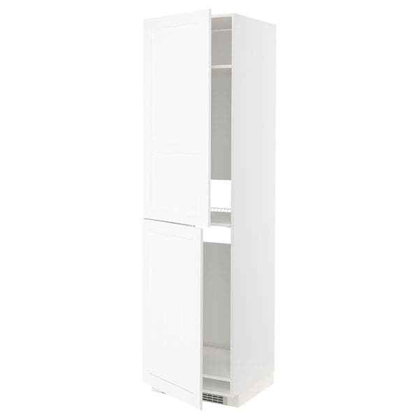 METOD - High cabinet for fridge/freezer, white Enköping/white wood effect, 60x60x220 cm - best price from Maltashopper.com 59473530