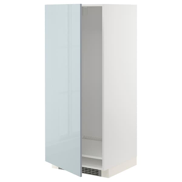 METOD - High cabinet for fridge/freezer, white/Kallarp light grey-blue, 60x60x140 cm - best price from Maltashopper.com 59479061