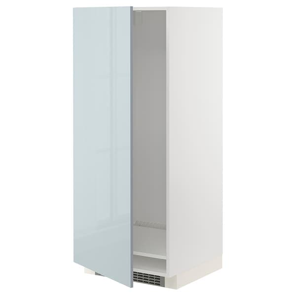 Ikea METOD - High cabinet for fridge/freezer, white/Kallarp light grey-blue, 60x60x140 cm