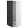METOD - High cabinet for fridge/freezer, white/Lerhyttan black stained , 60x60x140 cm