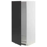 METOD - High cabinet for fridge/freezer, white/Nickebo matt anthracite , 60x60x140 cm - best price from Maltashopper.com 59498880