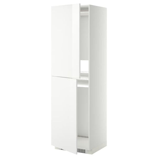Ikea METOD - High cabinet for fridge/freezer, white/Ringhult white, 60x60x200 cm