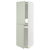METOD high cabinet for fridge/freezer, white/Stensund light green, 60x60x200 cm