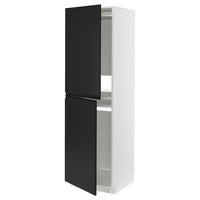 METOD - High cabinet for fridge/freezer, white/Upplöv matt anthracite, 60x60x200 cm - best price from Maltashopper.com 49493326
