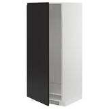 METOD high cabinet for fridge/freezer, white/Upplöv matt anthracite, 60x60x140 cm