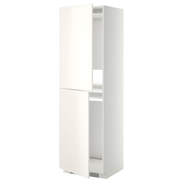 METOD - High cabinet for fridge/freezer, white/Veddinge white, 60x60x200 cm - best price from Maltashopper.com 19920701