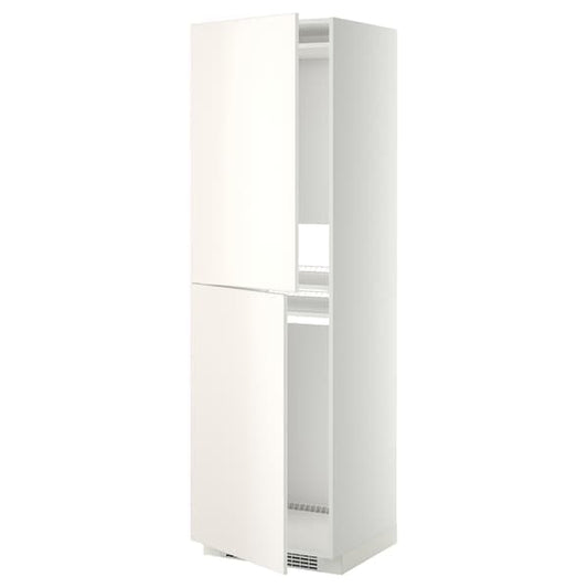 Ikea METOD - High cabinet for fridge/freezer, white/Veddinge white, 60x60x200 cm