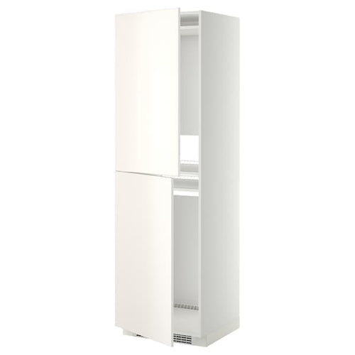 METOD - High cabinet for fridge/freezer, white/Veddinge white, 60x60x200 cm