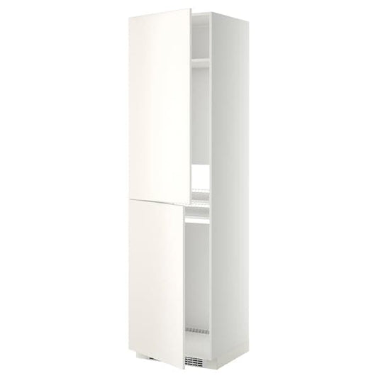 Ikea METOD - High cabinet for fridge/freezer, white/Veddinge white, 60x60x220 cm