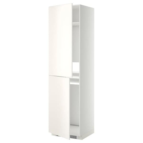 METOD - High cabinet for fridge/freezer, white/Veddinge white, 60x60x220 cm