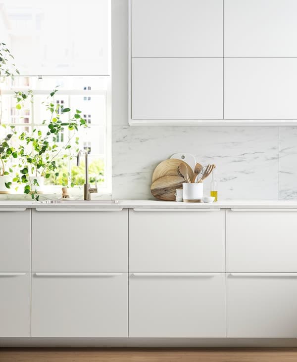 METOD - High cabinet for fridge/freezer, white/Veddinge white, 60x60x220 cm - best price from Maltashopper.com 49920709