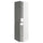 METOD - METOD High cabinet for fridge/freezer, white/Voxtorp dark grey, 60x60x220 cm